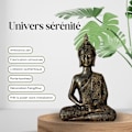 Miniatyrbild 4 av 6: Statuett - Thailändsk Buddha - H 21 cm kastanj