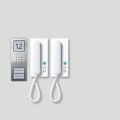 Miniatyrbild 2 av 3: SIEDLE SET CA 812-2 E-W ROSTFRITT STÅL, VIT (210008739-00)