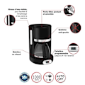 Miniatyrbild 2 av 5: MOULINEX Soleil programmerbar filterkaffebryggare - 10/15 koppar - 1,25 L glaskanna - 1000 W - Svart