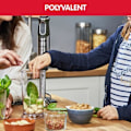 Miniatyrbild 2 av 5: MOULINEX 4in1 Quickchef Immersion Mixer, 10 hastigheter, minihackare, visp, potatisstötare, 800 ml kopp, 1000W, svart/rostfritt stål DD65H810 Mörkgrå / rostfritt stål