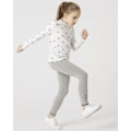 Miniatyrbild 4 av 4: Legging - jegging - tregging Adorel - PAT091-140 - Leggings i ensfärgad bomull, lång byxa, katt, flicka, set med 2 Grå, rosa 2-3 år