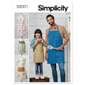 Miniatyrbild 1 av 4: Köksförkläde Simplicity - SS9301A - Förkläde Undefined Tablier A XL, Vit
