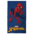 Miniatyrbild 2 av 4: Badhandduk och strandhandduk med tryck 100% bomull - Spiderman - Storlek 70x120 cm - Blå - Rektangulär Blå