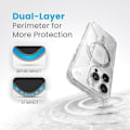 Miniatyrbild 2 av 6: Speck Presidio Perfect-Clear Grip ClickLock & Magsafe - Fodral för iPhone 15 Pro (Klar / Chrome Finish / Serene Silver)