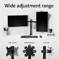 Miniatyrbild 3 av 4: Kensington monitorarm - utdragbart stativ för 2 bildskärmar med ergonomisk SmartFit höjdjustering för