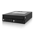 Miniatyrbild 1 av 4: ICY DOCK ToughArmor MB994IKO-3SB metallbakplan med nyckellås 2 x 2,5" SATA/SAS SSD & Slim ODD i 5,25"