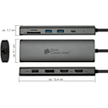 Miniatyrbild 4 av 4: USB-C-hub - BRA ANSLUTNINGAR - 10 portar - Snabbladdning 96W - Överföring 5 Gbit/s - Stöd för 4K UHD