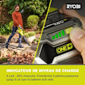 Miniatyrbild 2 av 3: RYOBI 18V One+ 5,0Ah LithiumPlus batteripaket - 1 snabbladdare 2,0Ah RC18120-150 Grönt och kol