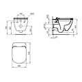 Miniatyrbild 3 av 3: Ideal Standard - Tesi toalettlock med dämpad stängning vit Ideal Standard