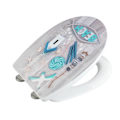 Miniatyrbild 3 av 6: WC-sitsdel - WENKO - Strand - Termoplast - Easy Close - Hygienisk montering Multifärgad, Matt silver