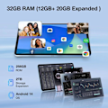 Miniatyrbild 2 av 6: Taktile Tablet - DOOGEE - T20 Ultra - 12 Tum - 256 Go - Android 13 - Helio G99