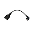 Miniatyrbild 1 av 3: Nanokabel 10.01.3600, 0,15 m, Micro-USB B, USB A, 2.0, hane-hona, svart