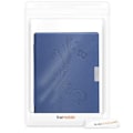 Miniatyrbild 4 av 4: kwmobile eReader-fodral Kompatibel med Kobo Aura Edition 1 - Magnetiskt flipskydd i konstläder - Fjärilar och blommor Blå F