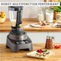 Miniatyrbild 2 av 5: MOULINEX Double Force multifunktionsrobot + 10 tillbehör, 1000 W, 2 L mixer, 31 funktioner, titanblad FP825E10