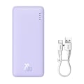 Miniatyrbild 1 av 6: USB Extern Batteri, Typ-C, Mikro-USB, 20W, 10000mAh + Typ-C Kabel - Baseus Airpow (P10022801513-00) - Nebula Lila