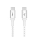 Miniatyrbild 3 av 3: USB-C laddningskabel - BELKIN - 1 m - förstärkt - flätad skena - vit Vit