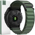 Nylonrem för Tech-Protect för Garmin Fenix 5 6 6 Pro 7 med förstärkt låsning Grön