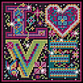 Miniatyrbild 2 av 2: "Tableau Sequin Art Strass och diamanter Kärlek"