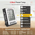 Miniatyrbild 3 av 4: ThermoPro TP17H Termometer Ugn Termometer för Matlagning med 4 Temperatursonder för Ugn Grill Bakning Ther