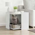 vidaXL Kattensandlåda möbel vit ingenjörsträ 857751