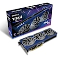 Miniatyrbild 1 av 2: Sparkle Intel Arc B580 Titan OC, 12 GB GDDR6, krosskyldning 2.0, axiventilator, andningsljus, baksida.