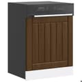 vidaXL Diskmaskinsfront Lucca ek brun ingenjörsmaterial 853904