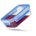 Miniatyrbild 2 av 5: Emsa Clip&Close 508546 Rektangulär plastförvaringsbehållare 3,7 L, Perfekt konservering, 100 % lufttät, Blå Transparent