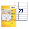Miniatyrbild 2 av 2: Avery - DP027-100 - Förpackning med 2700 självhäftande etiketter för flera ändamål, Format 70 x 31 mm, Kopiatorutskrift, ()