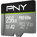 Miniatyrbild 2 av 3: PNY PRO Elite 256 GB flashminneskort - A2 / Video Class V30 / UHS-I U3 / Class10 - microSDXC UHS-I