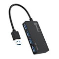 Miniatyrbild 1 av 2: USB-hubb - Ej specificerat - 4 portar - USB 3.0 - Överföring 5 Gbps - USB-strömförsörjning