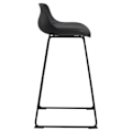 Miniatyrbild 4 av 4: Eleganta barstolar - EMOB - Set med 2 - Svart - Faux - Metall - Modernt - Design Svart