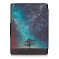 Miniatyrbild 3 av 4: kwmobile eReader Fodral Kompatibel med Kobo Aura H2O Edition 1 - PU Läder Magnetic Flip Cover - Cosmic Tree Blue-Gr