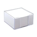 Miniatyrbild 2 av 2: Block memo - Waytex - 931081 - 350 vita anteckningar - 9 x 9 cm - Transparent plexi stöd Vit