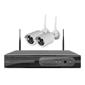 Miniatyrbild 1 av 4: Proxe WiFi NVR Kit + 2 färg WiFi kameror 1 Mpx 3 LED Array Night Vision 25 mt. - 455010