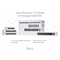 Miniatyrbild 3 av 3: Cisco® Business CBS110-5T-D Unmanaged Switch | 5 GE-portar | Kontor | Strömförsörjning Extern | Begränsad livstidsgaranti