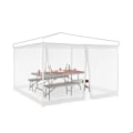Miniatyrbild 1 av 6: Relaxdays Myggnät för pergola 3 x 3 m, 2 sidopartier, dragkedja, rem, 12 m, XL, vit Vit