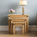 Miniatyrbild 2 av 4: Movian - 333334 - Amazon Basics rektangulära korona-häckningsbord, massiv furu, 38D x 60W x 50H cm (tidigare varumärke)