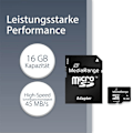 Miniatyrbild 2 av 3: Minneskort - MEDIARANGE - MR958 - 16 Go - MicroSDHC - Klass 10 - Svart