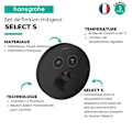 Miniatyrbild 3 av 4: HANSGROHE Fasad DuschSelect S för inbyggd termostatblandare svart matt Matte svart