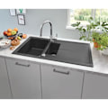 Miniatyrbild 2 av 5: GROHE 1 -grepps tvättställsblandare Concetto 31483002 -Bec svängbart rör -360 ° rotation -Uttdragbar dusch -Flödesbegränsare -Krom Grå