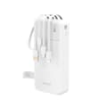 Extern batteri K11 Pro 20 000 mAh med integrerade kablar - Vit