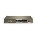 Miniatyrbild 1 av 4: Tenda TEF1118P-16-150W, Fast Ethernet (10-100), Ethernet-anslutning, stöder strömförsörjning via denna port (PoE), Monteringsnät