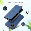 Miniatyrbild 4 av 4: Etui Housse Premium i PU Läder Fodral Skydd Ställfunktion Magnetisk Stötsäker Leaisan - Blå Blå