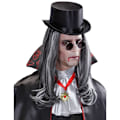 Miniatyrbild 3 av 4: Långb生成化färgad vampyrperruque vuxen Halloween Svartvitt