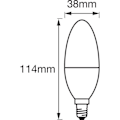 Miniatyrbild 2 av 5: LEDVANCE SMART+ ZigBee FROSTED FLAME 40W E14 VARIABLE POWER-lampa
