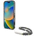 Miniatyrbild 4 av 6: Coque Guess Palm Trees Triangle Pearl Strap MagSafe för iPhone 16 Pro (svart) svart