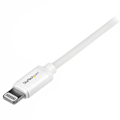 Miniatyrbild 2 av 3: 1m Apple Lightning till USB-kabel i vit - Lightning Sync-sladd för iPhone, iPod, iPad - Vit - USBLT1MW