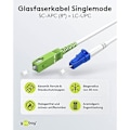 Miniatyrbild 2 av 2: Fiber optisk kabel - GOOBAY - 59613 - Enkeltläge (OS2) - SC APC till LC-UPC - 100 Gbit/s