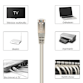 Miniatyrbild 2 av 3: RJ45-kabel Cat. 6 skärmade FTP Ethernet Grå färg 15m