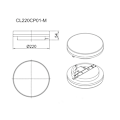 Miniatyrbild 2 av 2: Luminaire Standard Toro CL220CP01-M, plafon, 18 W, LED